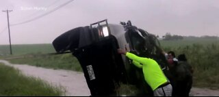 Severe storms hit TX and LA hard