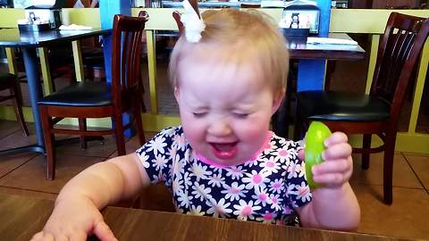 Baby eats lime... and loves it!