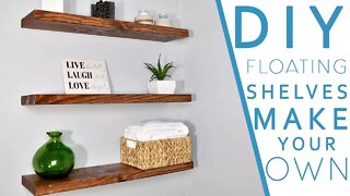 Easy DIY FLOATING SHELVES No bracket | DIY CREATORS