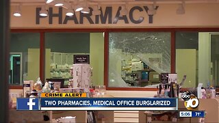 Three healthcare-related offices burglarized overnight