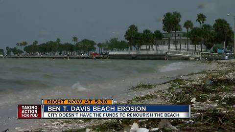 Ben T. Davis Beach is disappearing due to erosion and the city can't fix the problem
