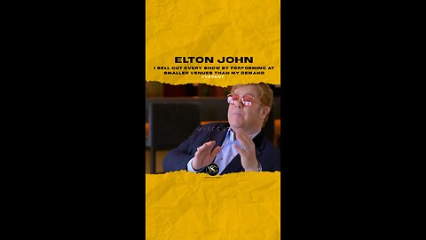 @eltonjohn I sell out every show by performing at smaller venues than my demand