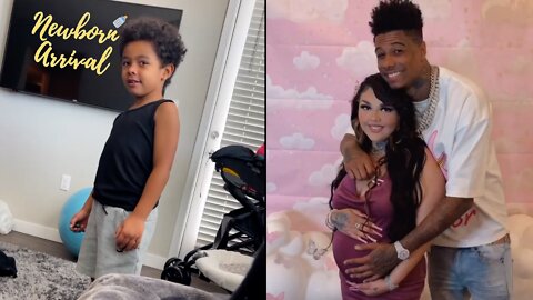Blueface Tries Explain To Son Javaughn How His Baby Sister Got Here! 🤷🏾‍♂️