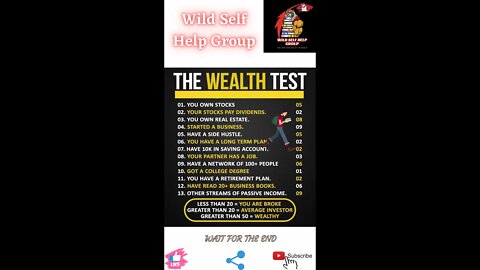 🔥The wealth test🔥#shorts🔥#viralshorts🔥#motivation🔥#wildselfhelpgroup🔥