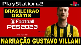 PES 2022 (PS2) COM BRASILEIRÃO ATUALIZADO DOWNLOAD ISO GRÁTIS PLAYSTATION 2 NARRAÇÃO GUSTAVO VILLANI