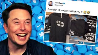 Elon Musk Finds Closet Full Of "Stay Woke" Shirts At Twitter HQ And ROASTS Woke Activists