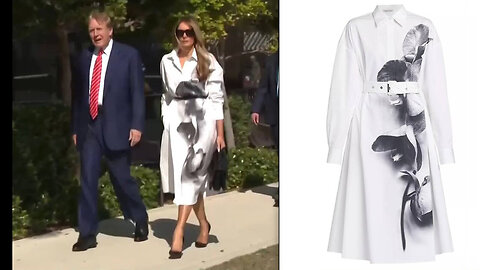 President Trump & FLOTUS Melania Vote in Florida Dress Semaphore