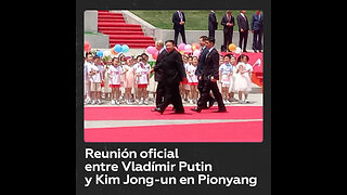 Putin y Kim Jong-un participan de ceremonia oficial en Pionyang