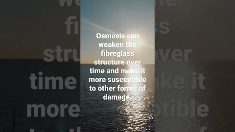 Can osmosis sink a boat? #boating