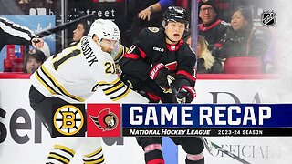 NHL Highlights: Senators vs Bruins 2 - 3