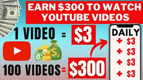 Earn $3.00 Just by Watching Video (Make Money Online For Free)