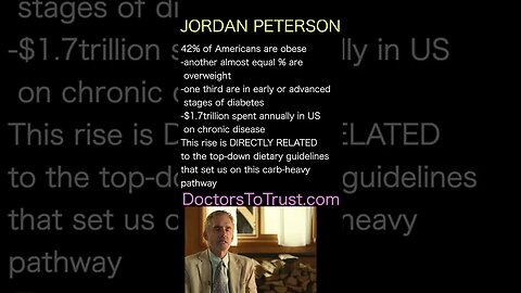 DR JORDAN B PETERSON Top-down dietary guidelines were based on CORRUPT 'SCIENCE'