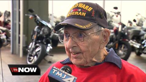 99-year-old WWII Veteran celebrates Harley-Davidson's 115th Anniversary