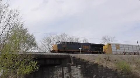 CSX Q214 Autorack Train from Lodi, Ohio April 30, 2022