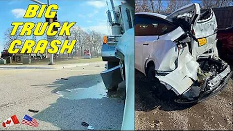 SEMI-TRUCK REAR ENDS STOPPED TESLA AND THEN LIES TO THE POLICE
