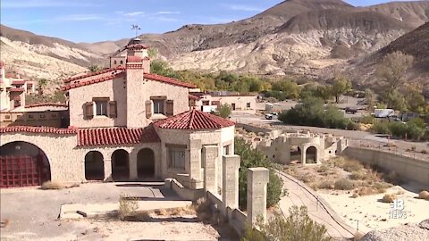 Death Valley National Park is 3.4 million acres of canyons, sand dunes, and extreme desert heat. It’s also home to Scotty’s Castle. https://www.ktnv.com/news/restoration-work-continues-at-scottys-castle-after-2015-flood
