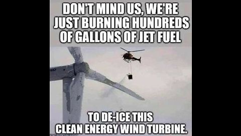 green energy wind turbine burning