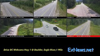 Drive BC webcams west of Revelstoke July 12 2023 Accident