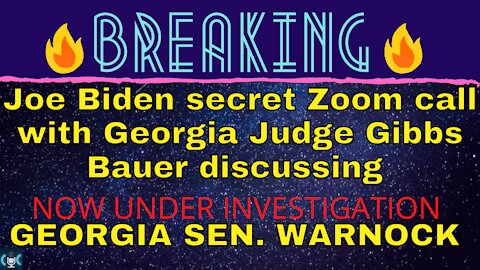 Joe Biden aka “The Big Guy" zoom call with Georgia Judge Gibbs Bauer discussing SEN. WARNOCK