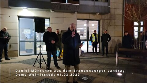 Daniel Münschke aus dem Brandenburger Landtag | Demo Wolmirstedt 01.03.2022