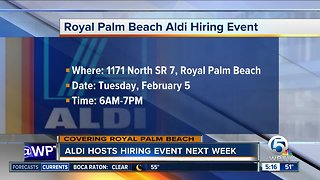 Aldi holding job hiring event in Royal Palm Beach on Feb. 5