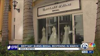 Brittany Burns Bridal reopening in March