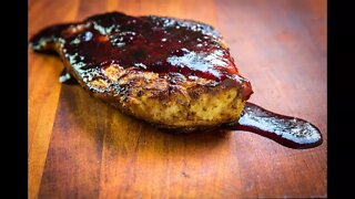 Chicken Breast with Blueberry BBQ Sauce on the 36" Blackstone Griddle