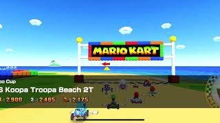 Mario Kart Tour - SNES Koopa Troopa Beach 2T (IOS Gameplay)
