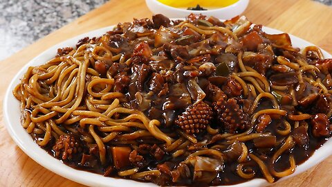 Black bean noodles ASMR Cooking