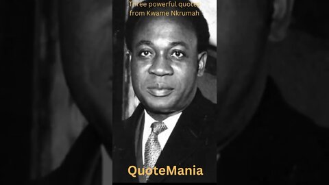 #kwamenkrumah #panafricanism #kwamespeech #shorts Three Powerful Quotes From Kwame Nkrumah