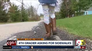 City leaders gather to take Madelyn's walk to school -- without a sidewalk