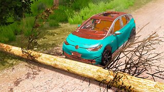 Volkswagen ID3 vs Fallen Tree – BeamNG Drive