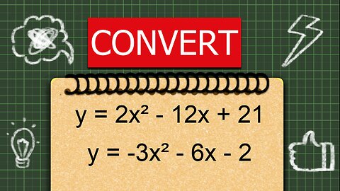 Converting a parabola from standard form into vertex form