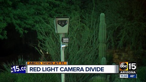 City Council member Debra Stark protests shutting off of 12 red light cameras in Phoenix