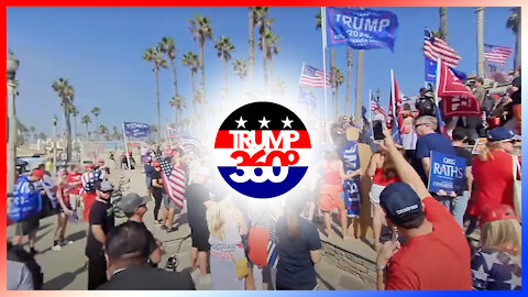 360° MAGAween Trump rally scares Democrats three days before the election - Huntington Beach, Ca.