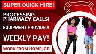 Super Quick Hire! Processing Pharmacy Calls Work From Home Job Equipment + Weekly Pay Best WFH Jobs