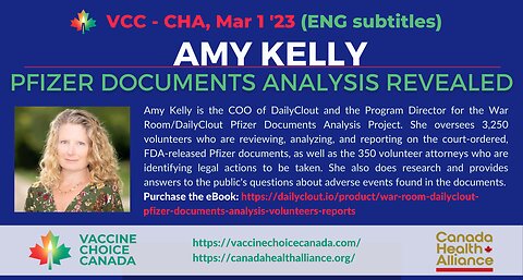 Pfizer Documents Analysis Revealed - Amy Kelly of DailyClout