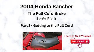 How To Replace Pull Cord on 2004 Honda Rancher