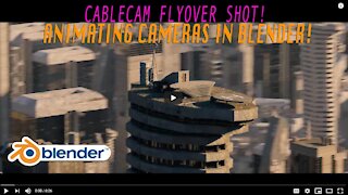 Blender 3d Helicopter Flyover shots: Using the Cablecam cinematic movement rig $!