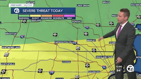 Metro Detroit forecast: Severe weather threat today