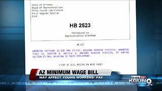 Bill would allow employers to pay young workers less than minimum wage