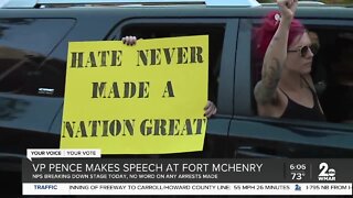 VP Pence makes speech at Fort McHenry