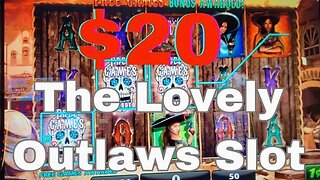 Playing $20 on The Lovely Outlaws Slot at Silverton Casino - Las Vegas