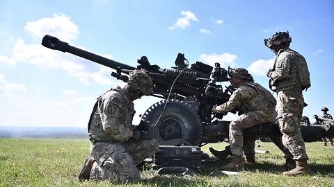 U.S. Army Paratroopers Conduct Artillery Fire Mission