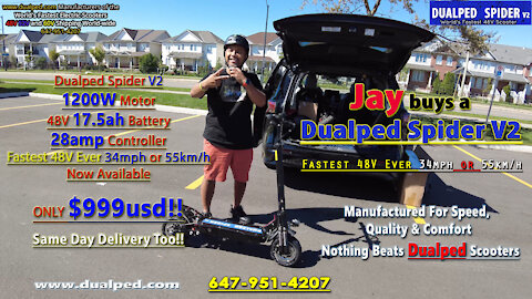 Jay In Milton Buys A Dualped Spider V2 Fastest 48V Anywhere!