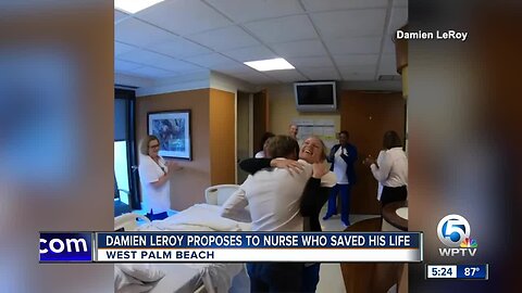 Man proposes to nurse who saved his life