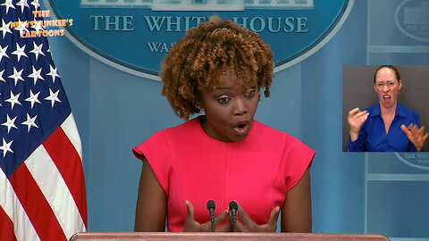 Biden Press Sec spills ridiculous excuses for Biden's behavior and even lies about what a reporter just said while asking her a question.