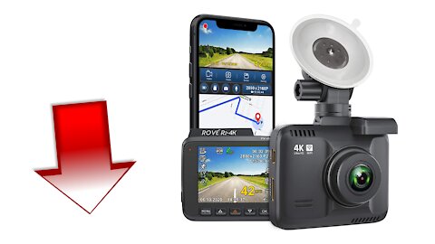 Rove R2-4K Dash Cam Built in WiFi-GPS Car Dashboard Camera Recorder-