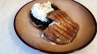 How To Make Grilled Flat Mushrooms with Soft Cheese Filling | Granny's Kitchen Recipes | Vegetarian