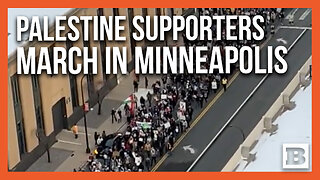 "Free Palestine" Protesters March in Minneapolis Chanting Support for Palestine as Biden Visits MN